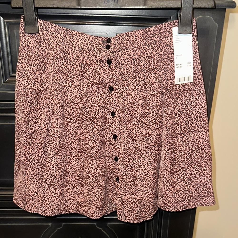 Urban Outfitters Pink Leopard Mini Skirt